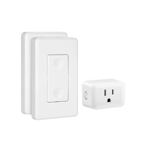 DEWENWILS Wireless Light Switch, Remote Control Outlet Switch for Lamps, Lights, Fans and Household Appliances, 100 FT RF Signal, No Wiring Needed, 15A/1875W, FCC Listed