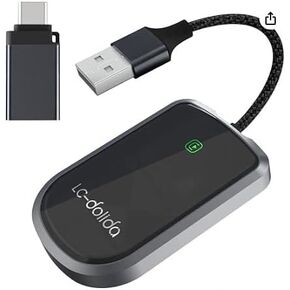 LC -Dolida Wireless Carplay Adapter لـ Apple -Convert Wired to Wireless Adapter Dongle Cars ، و Slop and Play for iOS 10+& Cars 2017
