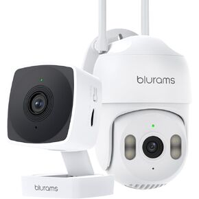 blurams Indoor & Outdoor Bundle Set, Home Security Camera with AI Motion Detection,2-Way Talk, Night Vision, Compatible with Alexa