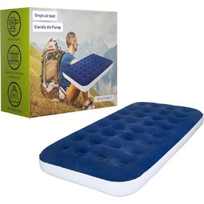 Treaton, 8.5-Inch Durable Luxury Inflatable Air Mattress with Comfort Coil Technology and High Capacity Pump, Good for Camping, Home and Portable Travel, Twin, Blue