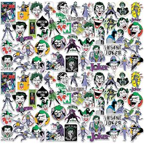 Batman Vintage Joker 50ct Vinyl Large Deluxe Stickers Variety Pack - Laptop, Water Bottle, Scrapbooking, Tablet, Skateboard, Indoor/Outdoor