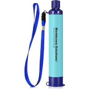 Membrane Solutions Straw Water Filter, Survival Filtration Portable Gear, Emergency Preparedness, Supply for Drinking Hiking Camping Travel Hunting Fishing Team Family Outing