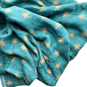 Our Lady of Guadalupe Catholic Baby Swaddle | Mary's Mantle Soft & Luxury Baby Muslin Cotton Swaddle Blanket | Newborn Essentials for Girls and Boys | 47" X 47" Our Lady of Guadalupe Stars Swaddle