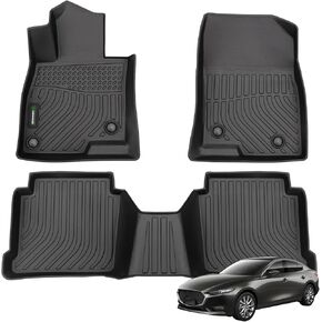 ANBINGO-Floor Mats & Cargo Liner for Mazda 6 2014-2021 All Weather Mazda 6 Floor Mats Protection TPE,Mazda 6 Floor Liner Mazda 6 Accessories Black