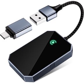 Wireless CarPlay Adapter for Apple, Convert OEM Wired to Wireless CarPlay Adapter for iPhone, Fit for Cars 2015+ & for Apple iPhone, Plug & Play No Latency Easy Setup from iOS 10+ to Screen w/USB C
