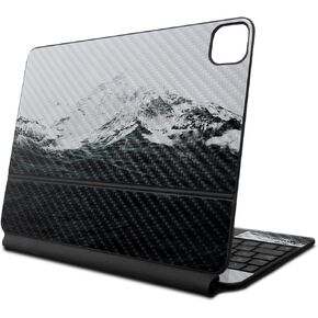 Carbon Fiber Skin Compatible with Apple Magic Keyboard for iPad Pro 13‑inch (M4) 2024 - Mountain Waves - Premium 3M Vinyl Protective Decal Cover - Easy to Apply | Crafted in The USA by MightySkins