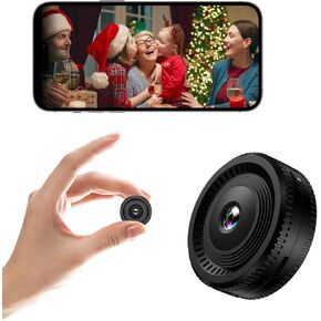 Hidden Cameras - Spy Camera - 1080P HD Indoor Camera - Mini Nanny Cam with Night Vision & Motion Detection- Indoor/Outdoor Wireless Security Cameras for Home, Car, Baby & Pet Monitoring-C8