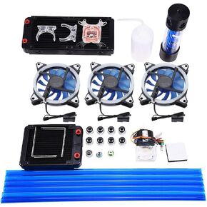 DIY Liquid CPU Cooler Kit 120/240mm Heat Sink CPU Water Block Pump Reservoir LED Fan Compputer Water Cooling Kit Liquid CPU Cooler Kit