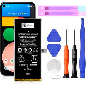 Pixel 4A 5G Battery Replacement Kits Compatible with Google Pixel 4A 5G GD1YQ G025I with Repair Tool Kits (Not for Pixel 4a 4G)