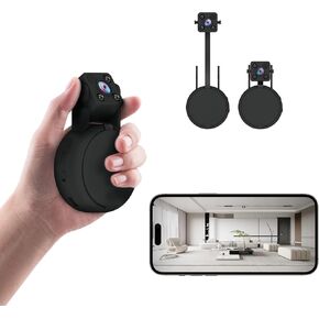 Mini Hidden Spy Camera - FHD 1080P - Small Nanny Cam for Home Security, Indoor/Outdoor Use - Night Vision