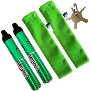 Torch Lighters,Lighters Butane Fuel Refillable Single Flame Adjustable Pen Torch Lighter,2 Pack Green (Gas Not Included)