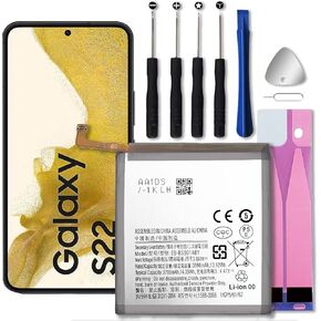 Replacement Battery for Galaxy S22,3700mAh EB-BS901ABY Replacement Battery for S22 5G SM-S901 SM-S901U with Tool Repair Kit