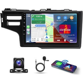 9" Android 13 Car Stereo for Honda Fit 2014-2018 Touch Screen Double Din Car Radio Receiver w/Wireless Carplay Android Auto GPS Navigation Bluetooth WiFi AHD Mirror Link SWC Backup Camera Mic, 2+32G