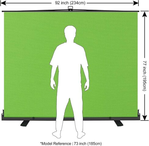 ترقية الشاشة الخضراء من EMART، لوحة مفاتيح Chroma قابلة للطي مقاس 61 × 72 بوصة لإزالة الخلفية، خلفية خضراء محمولة وقابلة للسحب ومقاومة للتجاعيد مع حامل للبث واستوديو التصوير الفوتوغرافي وTikTok in Kuwait