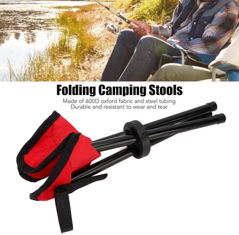 Camping Tripod Stools, 3 Legs Folding Portable Tall Slacker Chair Lightweight Camping Tripod Seat Garden Lawn for Outdoor Hiking Hunting Fishing in Kuwait