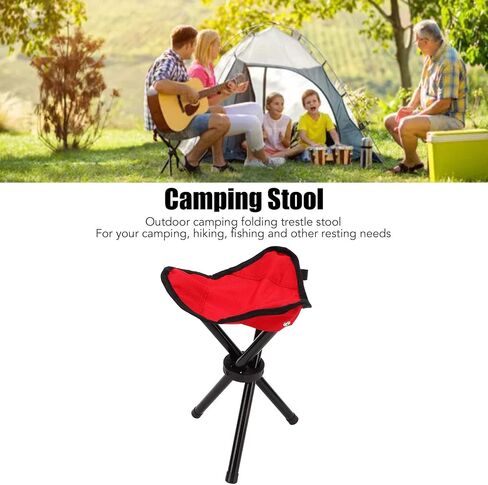 Camping Tripod Stools, 3 Legs Folding Portable Tall Slacker Chair Lightweight Camping Tripod Seat Garden Lawn for Outdoor Hiking Hunting Fishing in Kuwait