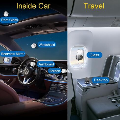 360°Rotatable Vacuum Magnetic Phone Holder，No Noise & No Charging， Magnetic Phone Holder for Car/Gym/Mirror/Bathroom/Smooth Surface, Suction Cup Phone Mount Compatible Magsafe iPhone/Android in Saudi Arabia