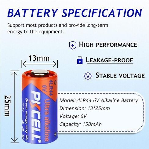 PKCELL 20 Pack 4LR44 Batteries, 6V Alkaline Battery for Dog Receiver Collar, Compatible with PX28A 476A A544 K28A L1325 Battery in Saudi Arabia