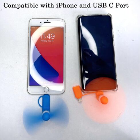 مروحة هاتف USB C، مروحة هاتف خلوي صغيرة متوافقة مع Samsung Galaxy S23+ S23 S22 S21 S20 S20+، Note 20 A54 A24 A23، Google Pixel 8 7A pro 6A (6 عبوات) in Saudi Arabia
