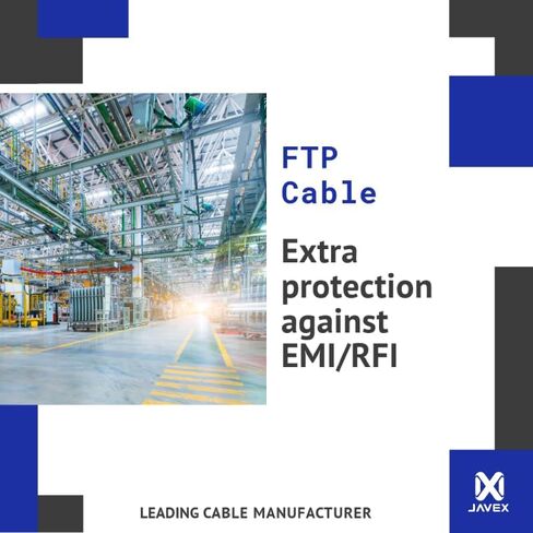 JAVEX CAT 6A Riser CMR Ethernet Cable 500FT Shielded FTP [UL Listed], Blue in Saudi Arabia