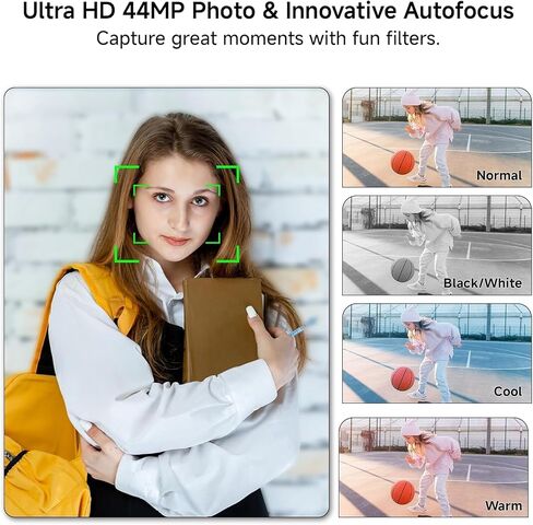 Digital Camera, FHD 1080P Kids Camera 44MP Point and Shoot Digital Cameras with 64GB SD Card, 16X Zoom, Batteries, Lanyard, Compact Small Camera for Kids Boys Girls in Kuwait