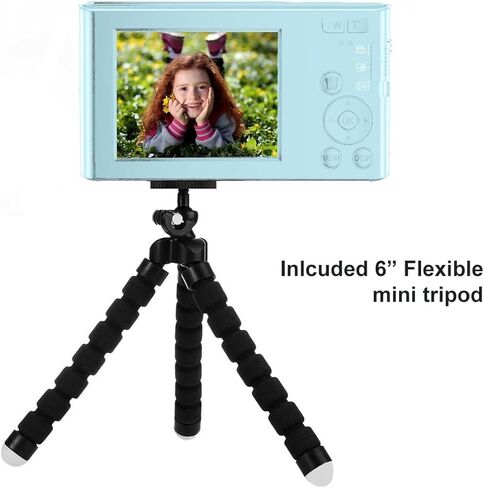 Digital Camera, FHD 1080P Kids Camera 44MP Point and Shoot Digital Cameras with 64GB SD Card, 16X Zoom, Batteries, Lanyard, Compact Small Camera for Kids Boys Girls in Kuwait