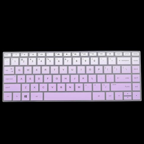 Keyboard Cover for HP Laptop 14-bf/cf/df 14-dk 14-dq 14-fq 14z-fq000 14t-dq300 14t-dq500 14t-dq200 14-fq200 14-dq0052dx 14-fq 14-dk0002dx 14m-dh003dx, HP Pavilion X360 14m-dh/ba/cd (Gradint Purple) in Saudi Arabia