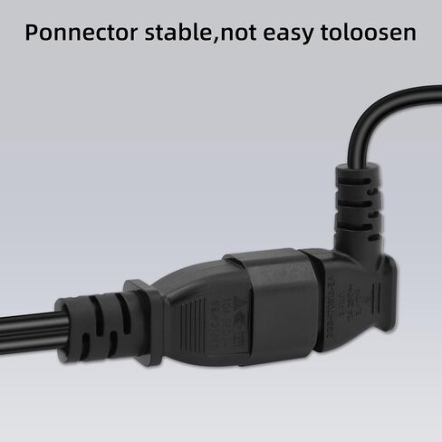 GELRHONR IEC320 C14 to two C13 PDU power extension cords, C14 male to 90 degree double curved C13 female power cords for computers, LED high definition TV monitors and scanners, etc (Right Angle 0.5M) in Saudi Arabia