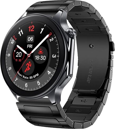 Compatible with OnePlus Watch 3 bands, 22mm Solid Business Stainless Steel Metal Bands Compatible with OnePlus Watch 3, 2 46mm / 2R / 1 Smart Watch in Saudi Arabia