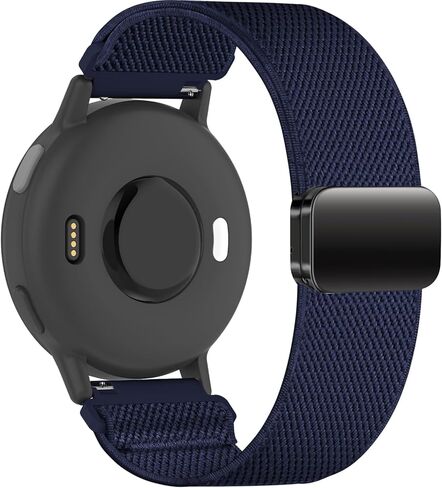 حلقة منفردة منفردة مقاس 20 مم مغناطيسي متوافق مع Garmin Vivoactive 5/Vivoactive 3 فرق مشاهدة ، استبدال حزام الرياضة المرن لـ Venu SQ 2/Venu SQ/Venu/Forerunner 55/165/245/645 in Kuwait