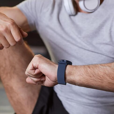 حلقة منفردة منفردة مقاس 20 مم مغناطيسي متوافق مع Garmin Vivoactive 5/Vivoactive 3 فرق مشاهدة ، استبدال حزام الرياضة المرن لـ Venu SQ 2/Venu SQ/Venu/Forerunner 55/165/245/645 in Kuwait