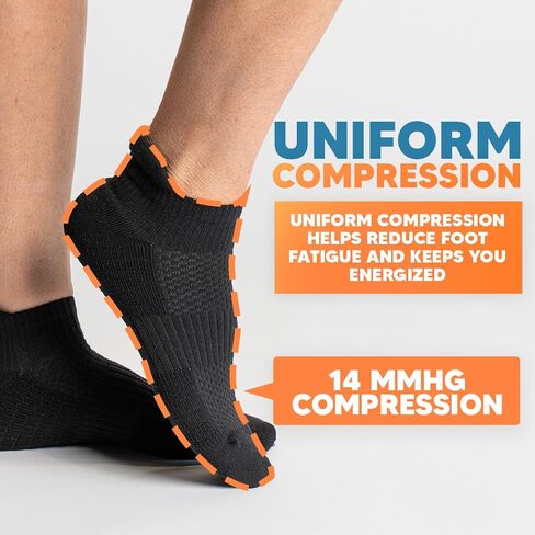 Viasox Ankle Compression Socks for Women & Men, 14 mmHg Support Improves Circulation, Extra Cushioned in Kuwait