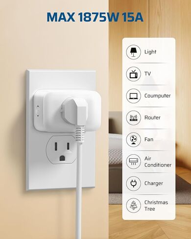 DEWENWILS Wireless Light Switch, Remote Control Outlet Switch for Lamps, Lights, Fans and Household Appliances, 100 FT RF Signal, No Wiring Needed, 15A/1875W, FCC Listed in Saudi Arabia
