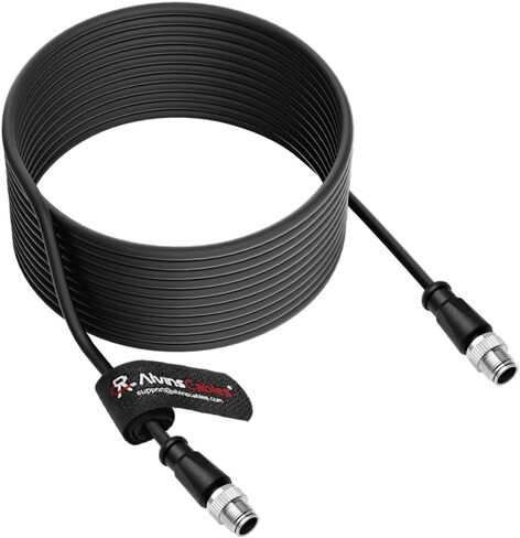 Alvin's Cables M12 X-Code 8 Pin Male to 8 Pin Male Cat6e Cable Shielded for Cognex Basler Industrial Camera, High Flex 10m/32.8ft in Saudi Arabia