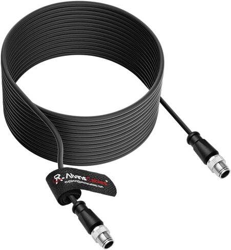 Alvin's Cables M12 X-Code 8 Pin Male to 8 Pin Male Cat6e Cable Shielded for Cognex Basler Industrial Camera, High Flex 10m/32.8ft in Saudi Arabia