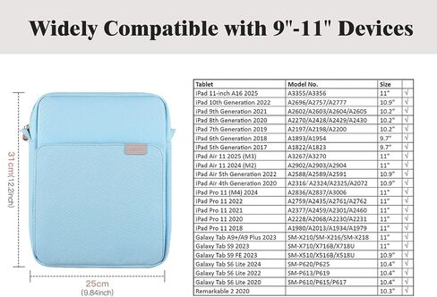 TiMOVO 9-11" Tablet Sleeve Bag Carrying Case with Strap, Watercolor Purple in Saudi Arabia