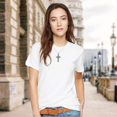 Celtic Cross Necklace for Men Women 925 Sterling Silver Irish Viking Cross Necklaces Celtic Cross Pendant Norse Jewelry Gifts Stocking Stuffer in Kuwait