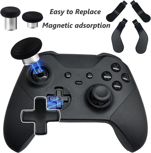 9 في 1 Elite Series 2 Core Controller Paddles لـ Xbox Elite Series 2 Core ، Elite Series 2 Controller Accessories for Xbox Elite 2 Core Controller Kits with 4 Sticks ، 4 Paddles ، 1 D-Pads (Black) in Kuwait
