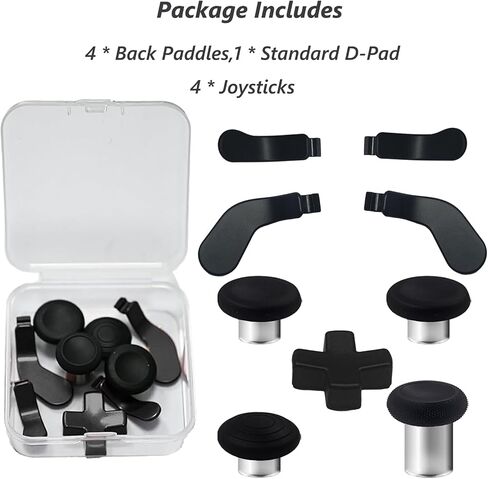 9 في 1 Elite Series 2 Core Controller Paddles لـ Xbox Elite Series 2 Core ، Elite Series 2 Controller Accessories for Xbox Elite 2 Core Controller Kits with 4 Sticks ، 4 Paddles ، 1 D-Pads (Black) in Kuwait