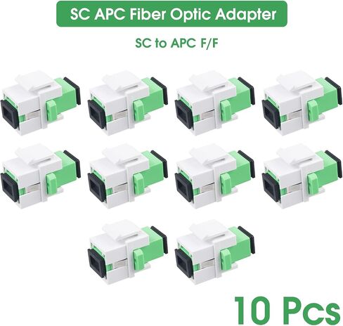 50-حزمة SC-APC مقرنة الألياف البصرية كيستون جاك وحدات للوحات التصحيح ولوحات الحائط SC Simplex Singlemode، أخضر in Saudi Arabia