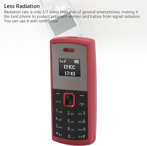 Unlocked Smallest Mobile Phone, GSM 2G Tiny Mini Mobile with Voice Changer Hands Bluetooth Dialer Phone for Students, GSM 850/900/1800/1900MHz (Red) in Saudi Arabia