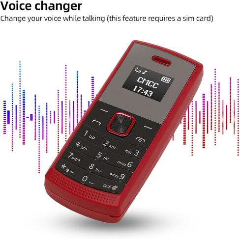 Unlocked Smallest Mobile Phone, GSM 2G Tiny Mini Mobile with Voice Changer Hands Bluetooth Dialer Phone for Students, GSM 850/900/1800/1900MHz (Red) in Saudi Arabia