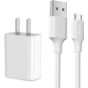Micro Fast Charger Charging Cable fit for Lg flip Phone, Orbic Journey V, Orbic Slim, CAT S60 S41 S42 S31 B30, Freestyle Libre Reader 2 Libre 14 Day & More Flip Cell Phone Charge Cord (White)
