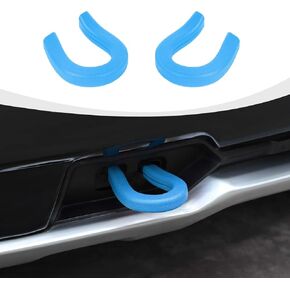 Tow Hook Cover fit for Chevy Silverado 1500 2007-2024, Front Bumper Tow Hooks Rubber Accessories, Red