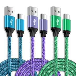 Samsung Charger Cord Android Fast Charging Cord Type C Phone USB to USB C Charger for Samsung Galaxy A14 5G A13 A54 S23 S22 S21 S20 S10 A03s A12 A23 A34 A52 A53 A73,iPhone 15 Pro Max 15