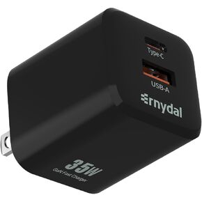 35W USB C Charger,Dual Port USB C Fast Charger PD 3.0/QC 3.0 Type C Charger Fast Charging for iPhone 15/14/Mini/Pro/Pro Max, iPad Pro/Air, Black