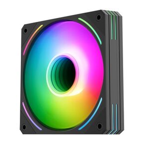 SEGOTEP HQ12 PRO Gaming PC Cooling Fan - 120mm - Infinity ARGB Case Fan - PWM - Daisy Chain - Full Modular - White Color (3, Black)