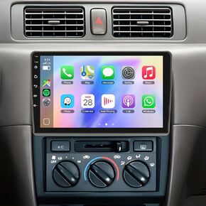 【4G+64G】 for Toyota Camry 1997-2003 Manual AC Android Car Radio Stereo with Wireless CarPlay Android Auto,9 inch IPS Touchscreen Car Stereo Bluetooth5.0,GPS,WiFi,SWC,59UI 32EQ AI DSP+HD Backup Camera