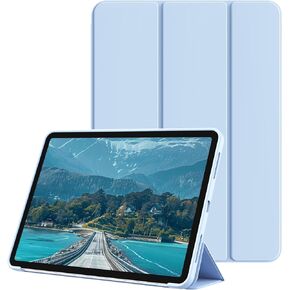 for iPad (A16) 11th/10th Generation Case (11/10.9 Inch, 2025/2022) Without Pencil Holder, Slim Trifold Stand Smart Cover & Soft TPU Back, Auto Wake/Sleep & Support Touch ID, Cream White