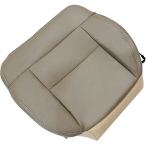 FZJDSD Beige Tan Driver Side Bottom Microfiber Leather Seat Cover Compatible with Ford F150 Lariat 2005 2006 2007 2008